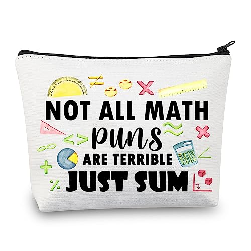 BDPWSS Make-up-Tasche für Mathematiklehrer, lustiges Geschenk für Mathematik-Liebhaber, Geschenk Not All Math Puns Are Terrible Just Sum, Make-up-Tasche, Mathematik-Geschenk, Mathematik nur Summe, von BDPWSS