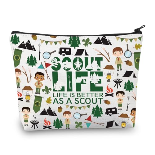 BDPWSS Scout Gift Scout Leader Gift Scout Life Makeup Bag Girl Power Gift Troop Leader Zipper Pouch Scout Innovator Gift, Scout Life, Wasserfest von BDPWSS