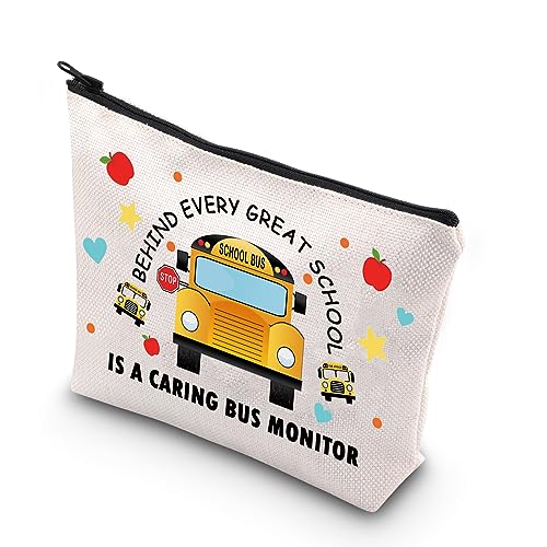 BDWPSS Schulbus-Monitor, Geschenk hinter jeder großartigen Schule ist eine fürsorgliche Bus-Monitor-Make-up-Tasche, Geschenk für den Schulanfang, Schulbus-Monitor, Wasserdicht von BDPWSS