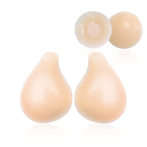 BDSMYEE Klebe BH Push up,unsichtbarer Klebe BH Silikon,rückenfreier BH, trägerloser BH, BH trägerlos,BH rückenfrei,Klebe BH große Brust,Nippli Strapless Bra (M) von BDSMYEE