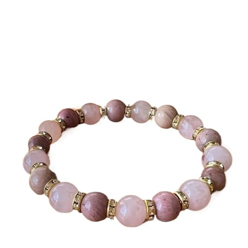BDXMKS Kristall Armband 8mm Perlenarmband Kristallstein Armbänder Männer Frauen Glück Liebe Reichtum Energie Schmuck Geburtstag Party Geschenke von BDXMKS