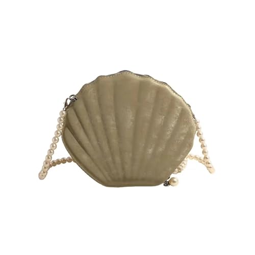 BDXMKS Muschel Tasche Shell Bag Premium Schultertasche Leder Crossbody Tasche(Green) von BDXMKS