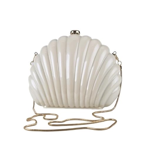 Muschel Tasche Lady Mini Shell Bag Luxus Designer Made Up & Telefon Tragetaschen Gelb Beige Beutel Süße Schulter Totes(Beige) von BDXMKS