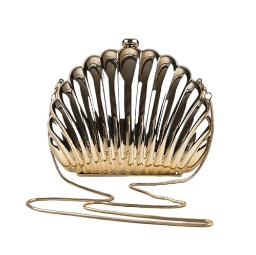 Muschel Tasche Lady Mini Shell Bag Luxus Designer Made Up & Telefon Tragetaschen Gelb Beige Beutel Süße Schulter Totes(Gold) von BDXMKS