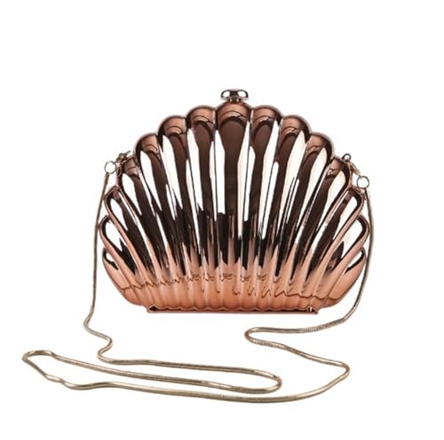 Muschel Tasche Lady Mini Shell Bag Luxus Designer Made Up & Telefon Tragetaschen Gelb Beige Beutel Süße Schulter Totes(Rose gold) von BDXMKS