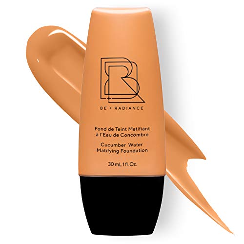 BE+RADIANCE N°40 Matifying Fluid Foundation mit Gurkenwasser, Clear Haut Leichte bis mittlere Abdeckung, leuchtend, natürlichAlle Hauttypen, Nicht-komedogen, Keine Übertragung, Vegan, Tierbefreiun von BE+RADIANCE