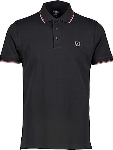 BE BOARD Herren-Poloshirt mit kurzen Ärmeln aus Piqué-Baumwolle, kalibrierte Größen bis 9XL, Eleganz und Komfort in verschiedenen Farben, Schwarz , 6X-Large von BE BOARD