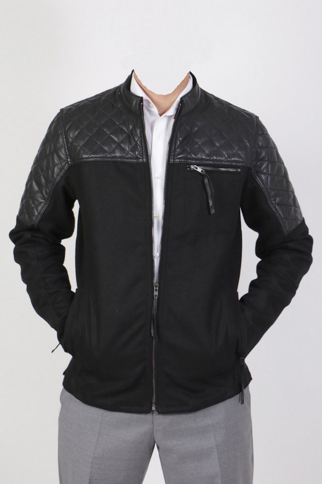 BE EDGY Wolljacke Ricardo Hybridajcke aus Echtleder von BE EDGY