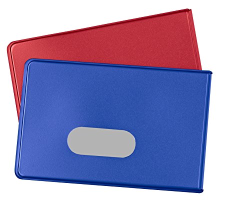 BE-HOLD 2 RFID-Schutzhüllen der Marke, Schutzhüllen für Kreditkarten, perfekt zum Schutz vor Datendiebstahl, Rot/Blau., 2 Stück, Klassisch von BE-HOLD