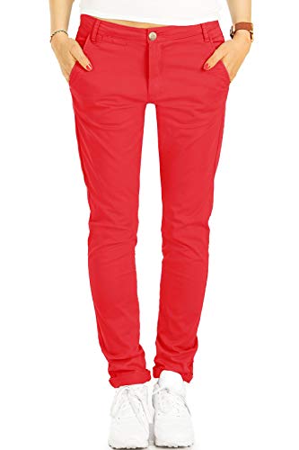 BE STYLED Damen Chinos, Stoffhosen, Klassische Hosen mit Stretch j5m 38/M rot von BE STYLED