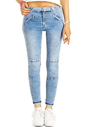 BE STYLED Damen Jeans Hosen, Designer Röhrenjeans mit j8p M von BE STYLED