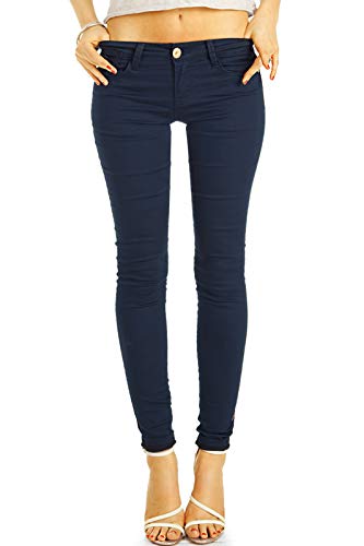 BE STYLED Damenjeans, Skinny Röhrenjeans Low Waist Hüftjeanshosen j16m-1 34/XS blau von BE STYLED