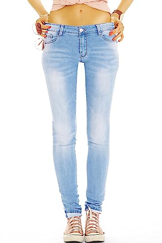BE STYLED Hüftjeans, Damenjeans, Skinny Stretch Jeans, Low Rise j36p (as3, Alpha, x_s, Slim, Regular) von BE STYLED
