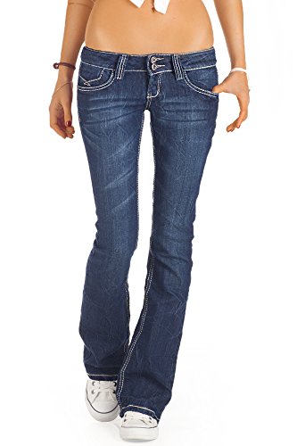 Bestyledberlin Damen Jeans, Bootcut Hüftjeans, Schlaghosen j73e – 34/XS von BE STYLED