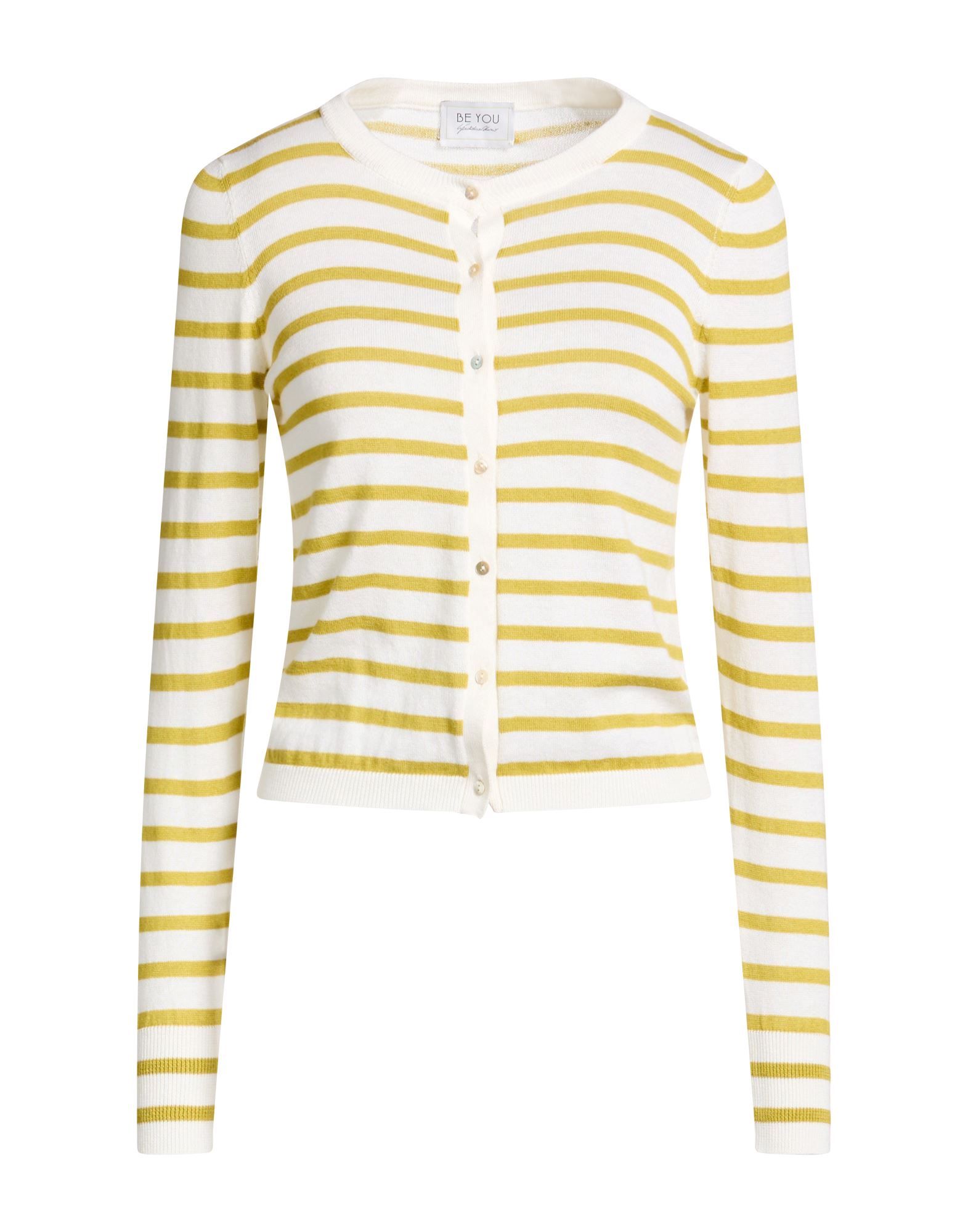 BE YOU by GERALDINE ALASIO Strickjacke Damen Limettengrün von BE YOU by GERALDINE ALASIO