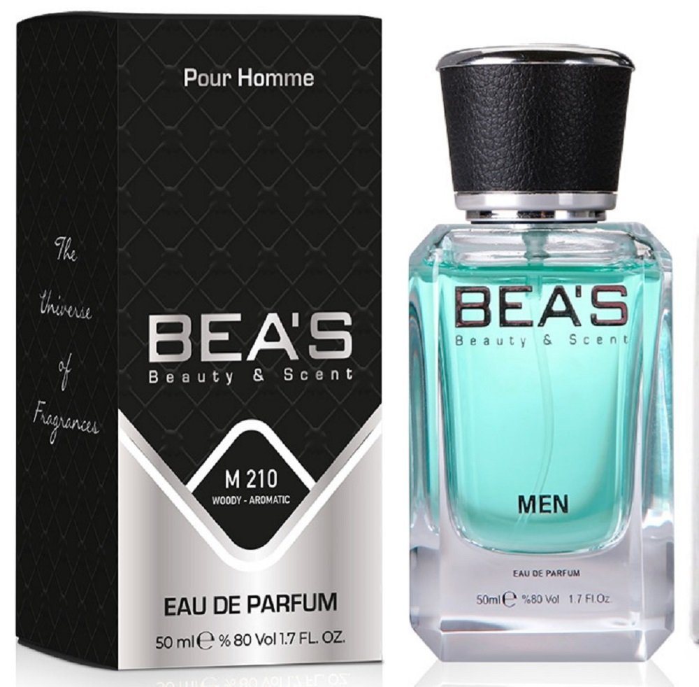 BEA'S Eau de Parfum Beauty & Scent M210 Woody - Aromatic Men Männerduft 50 ml Jasmin Muskatnuss Melone Ingwer, 1-tlg. von BEA'S