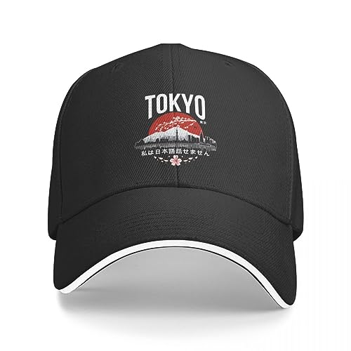 BEABAG Basecap Tokio Ich spreche kein Japanisch: Weiße Version Baseballkappe Streetwear Snapback Cap Trucker Hut Rave Hüte Für Frauen Herren von BEABAG
