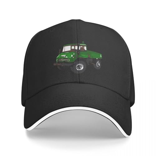 BEABAG Basecap Unimog Grün Baseballkappe Wandermütze Golf Bommelmütze Golfmütze Damen Herren von BEABAG
