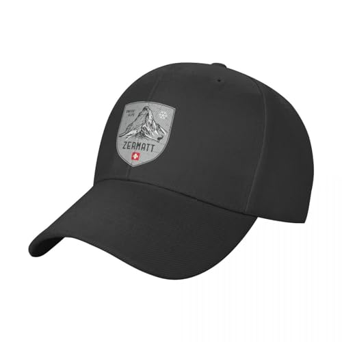 Basecap Zermatt Mountain Schweiz EmblemCapCap Baseball Cap Anglerhut Boonie Hüte Damen Hut Herren von BEABAG