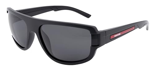 BEACH FORCE - Sonnenbrille Herren Polarisiert | Für Erwachsene und Jugendliche, Inklusive Etui, Polarisationsfilter | Herren Sonnenbrille Polarisiert | Sonnenbrillen (Schwarz/Schwarz) von BEACH FORCE