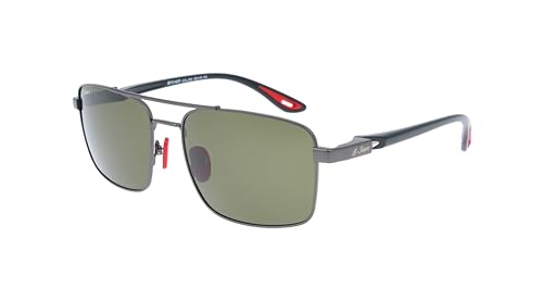 BEACH FORCE - Sonnenbrille Herren Polarisiert | Modell BF3140P, Für Erwachsene und Jugendliche, Polarisationsfilter, UV-400 Filter | Herren Sonnenbrille (Grau, Rot, Grau) von BEACH FORCE