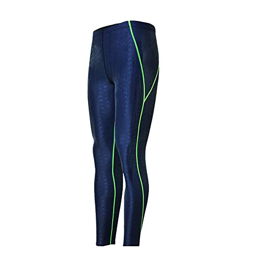 BEACHKINI Badehose für Männer und Frauen,Unisex Wasserdicht Schnell trocknend Tauchen Surfen Sportliche Leggings-Hosen,Verstellbare Lange Hosenbeine,12 Blau grün,L von BEACHKINI