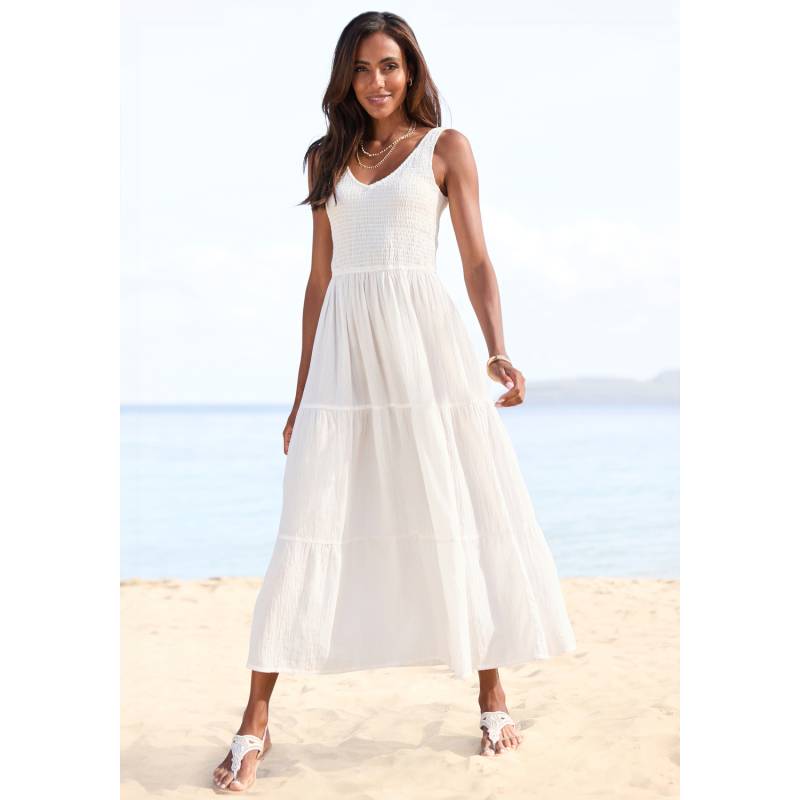 BEACHTIME Maxikleid Damen white Gr.42 von BEACHTIME