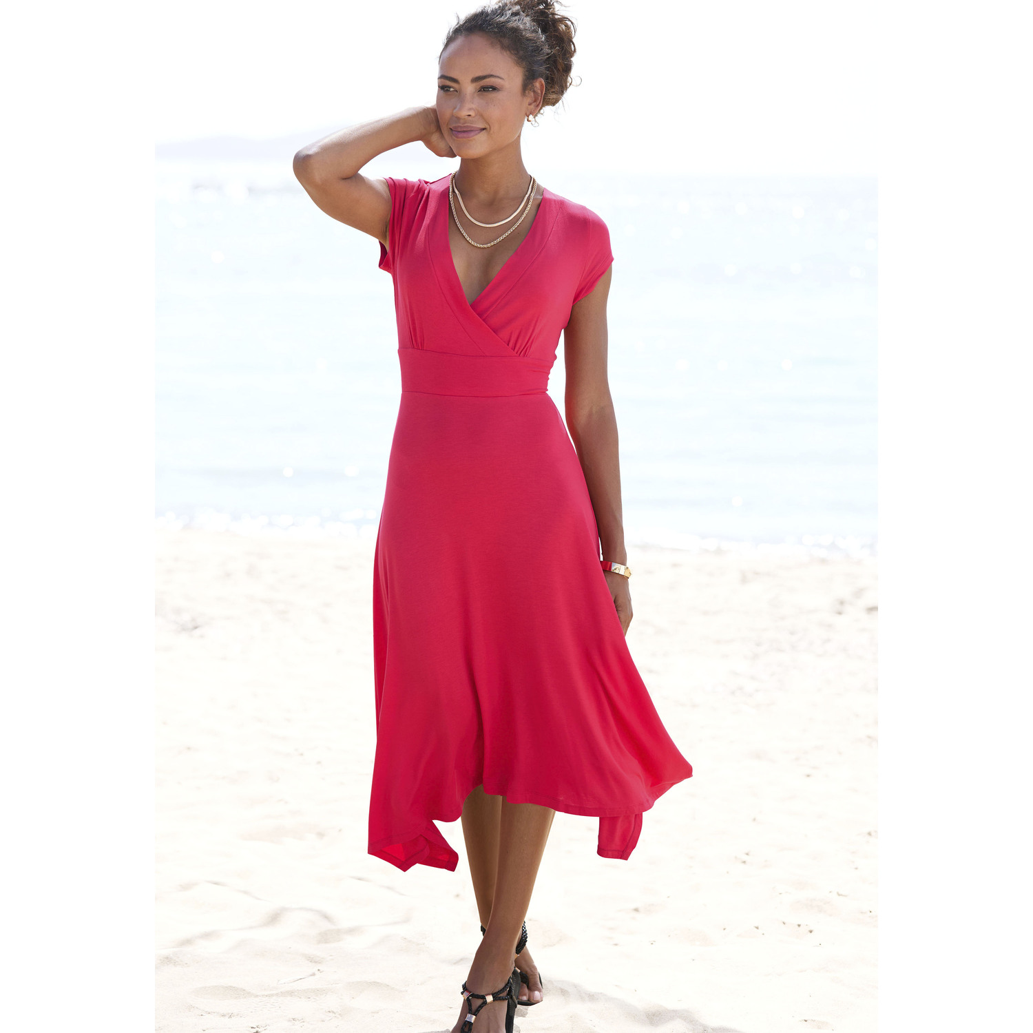 BEACHTIME Sommerkleid Damen rot Gr.42 von BEACHTIME