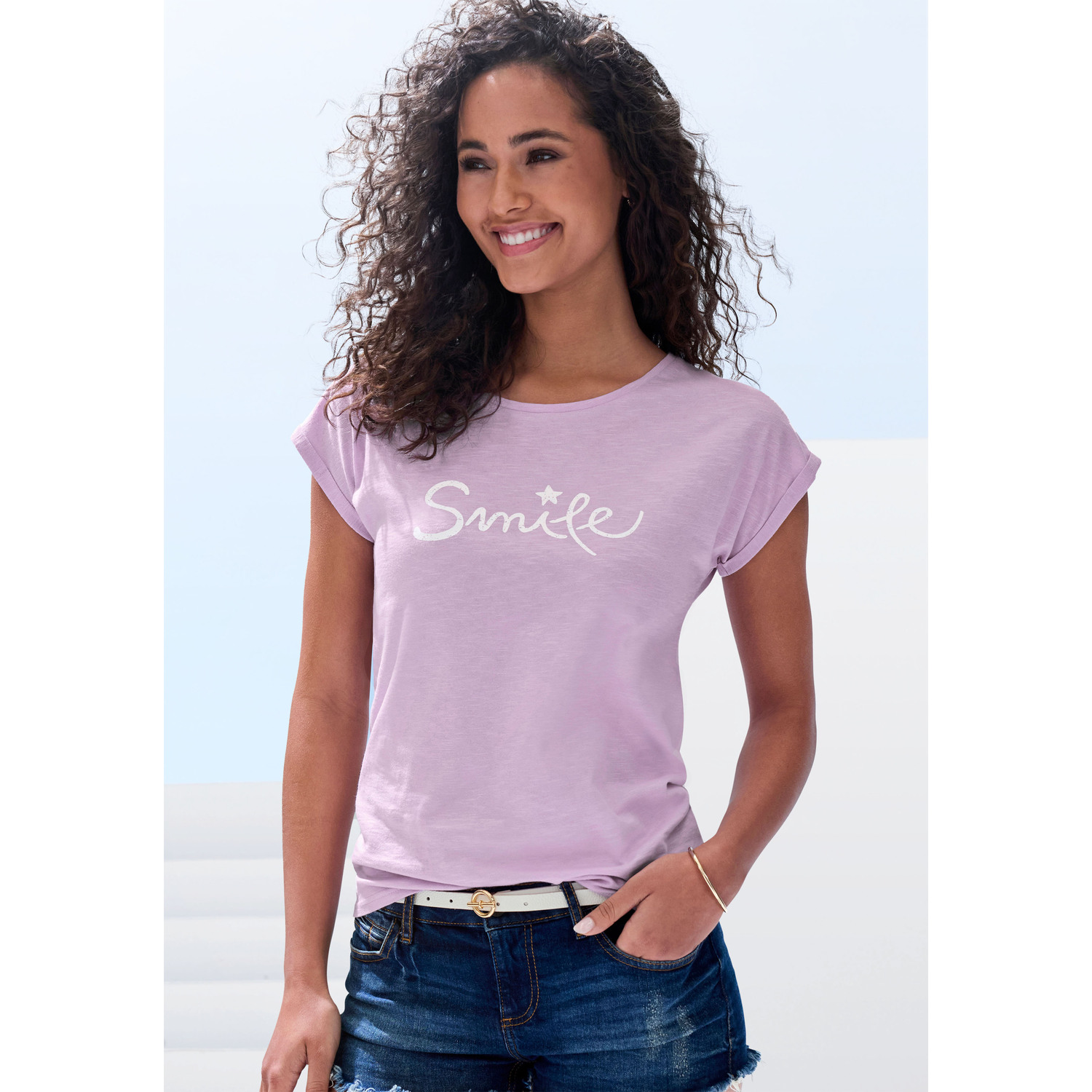 BEACHTIME T-Shirt Damen flieder Gr.32/34 von BEACHTIME
