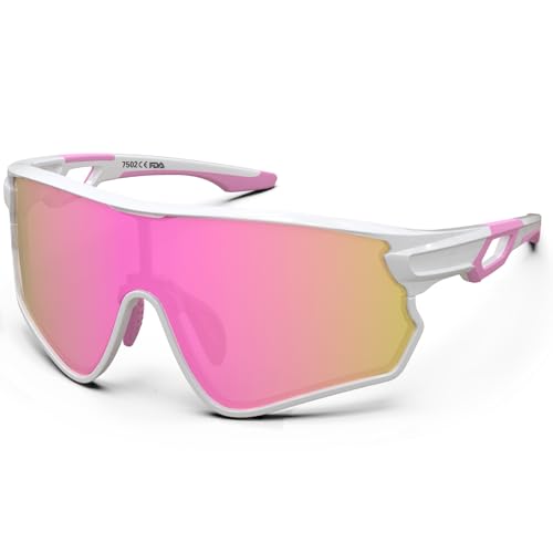 BEACOOL Sport Sonnenbrille Polarisiert Fahrradbrille Herren Damen Sportbrille für MTB Rennrad Radfahren Biking Laufen Enduro mit UV400 Schutz von BEACOOL