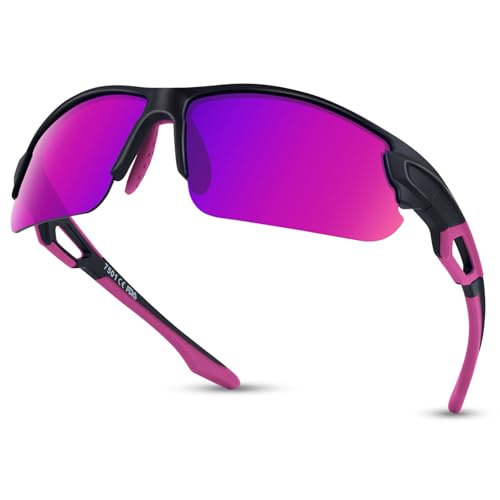 BEACOOL Sportbrille Polarisiert UV400 Schutz Sunglasses Herren-Damen-Sport Sonnenbrille Schnelle Brille Rave Radfahren Fahrrad Angeln Rennrad von BEACOOL