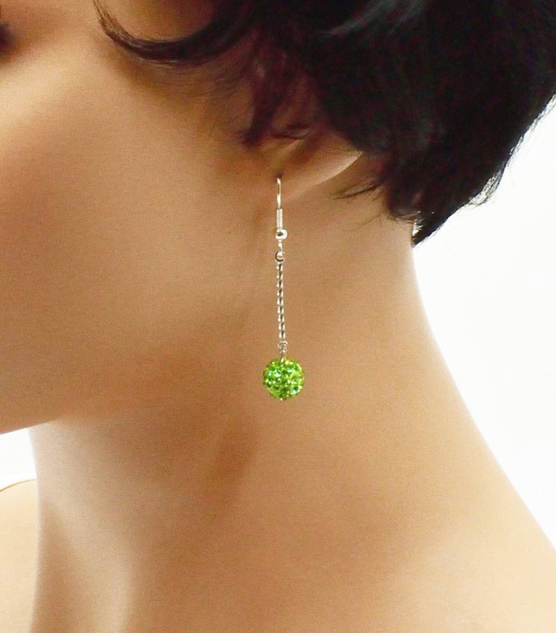 Disco-Ohrringe, Ohrhaken Kugel Strass, Ohrringe, Strass Ohrringe von BEADFALLS