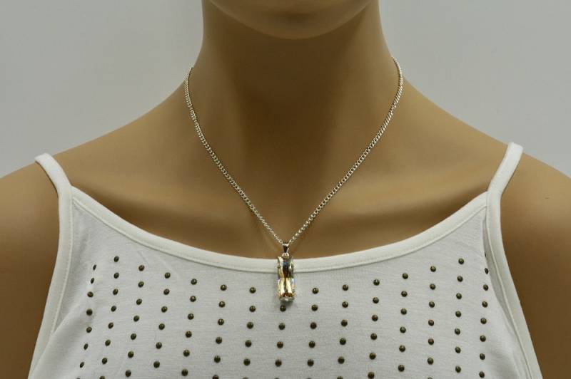 Halskette Kette Und Anhänger Swarovski Kristall Zauberstab von BEADFALLS