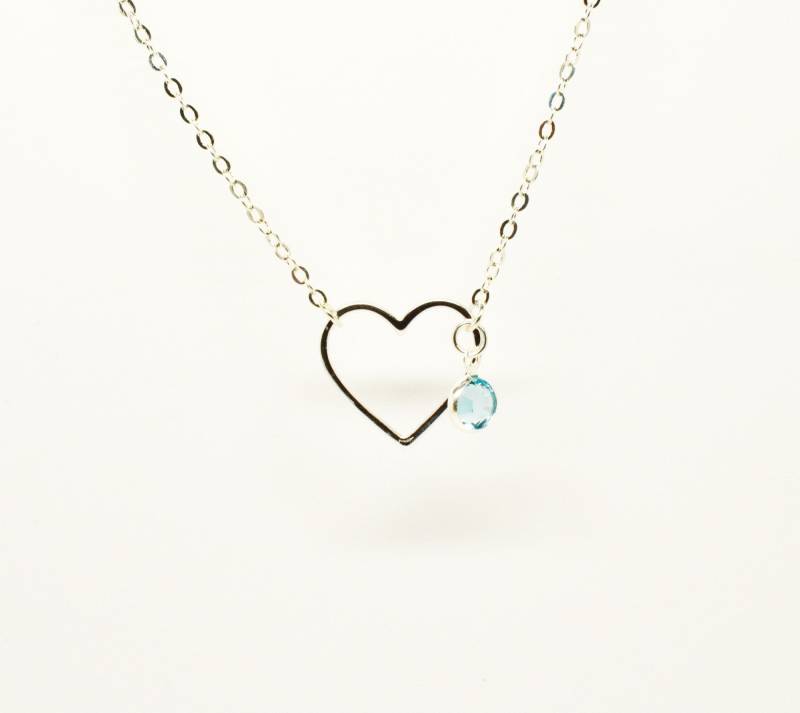 Herz-stein-Schmuck - März Herz Halskette Und Armband von BEADFALLS