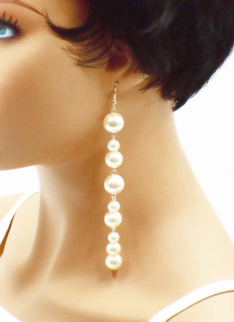 Perlmutierte Perlen Ohrringe, Aus Perlmutt Boho Perle, Hochzeit Schmuck, Brautjungfer Schmuck von BEADFALLS