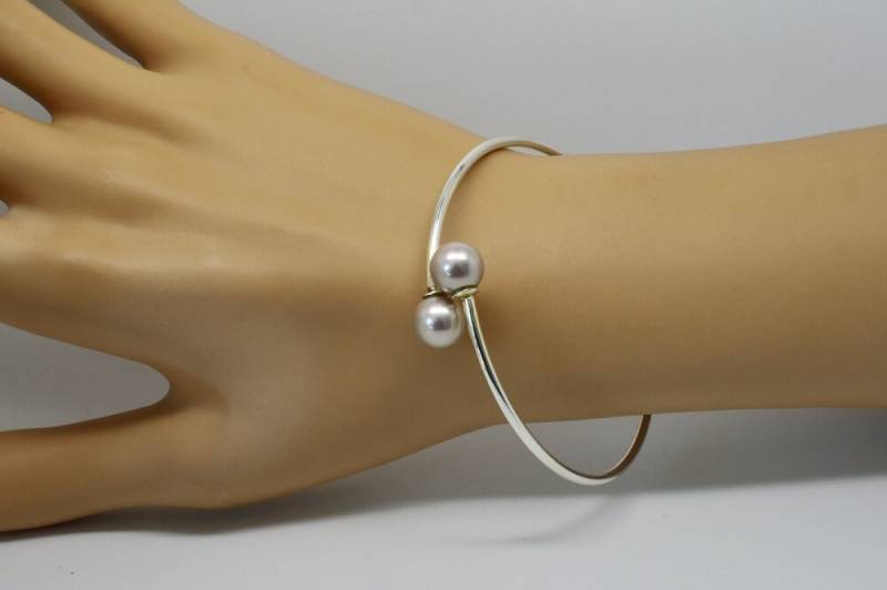 Ring Silber Armband Perlmutt Perlen Lila von BEADFALLS