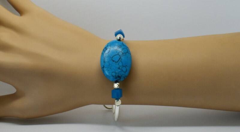 Silber Türkis Armband von BEADFALLS