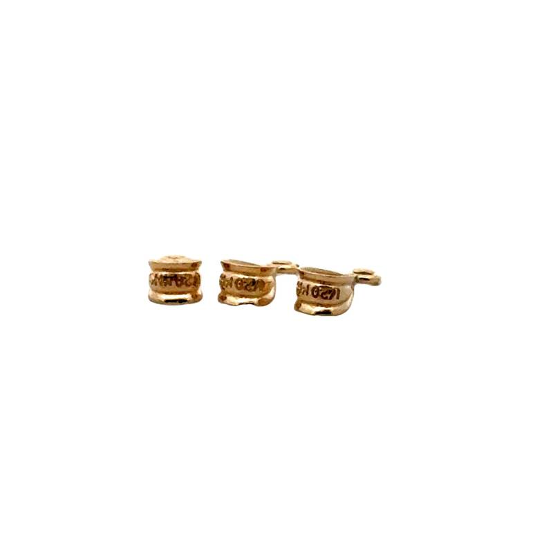 14 K Echt Gold Gefüllt Kleine Kugel Offen Parallel Ring 12 Stück in Packung Bl3Gf von BEADPRIDE