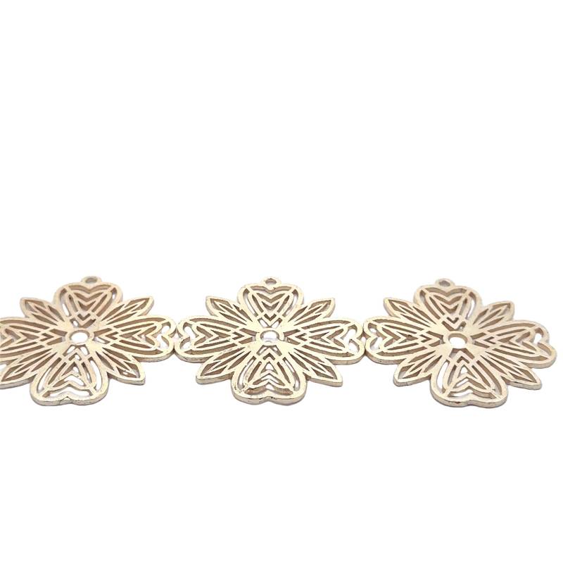 Gold-Finish Und Versilberter Ausgefallener Anhänger/Anhänger, E-Beschichtet, Gebürstete Oberfläche, Komponenten 45mm X 42mm von BEADPRIDE