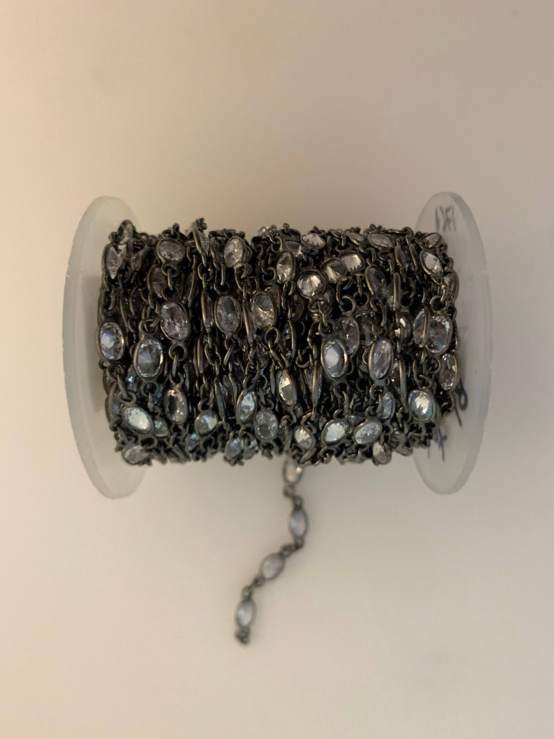 Rotguss Cz Lünettenkette Oval Link Rosenkranz Stil, 1 Fuß von BEADPRIDE