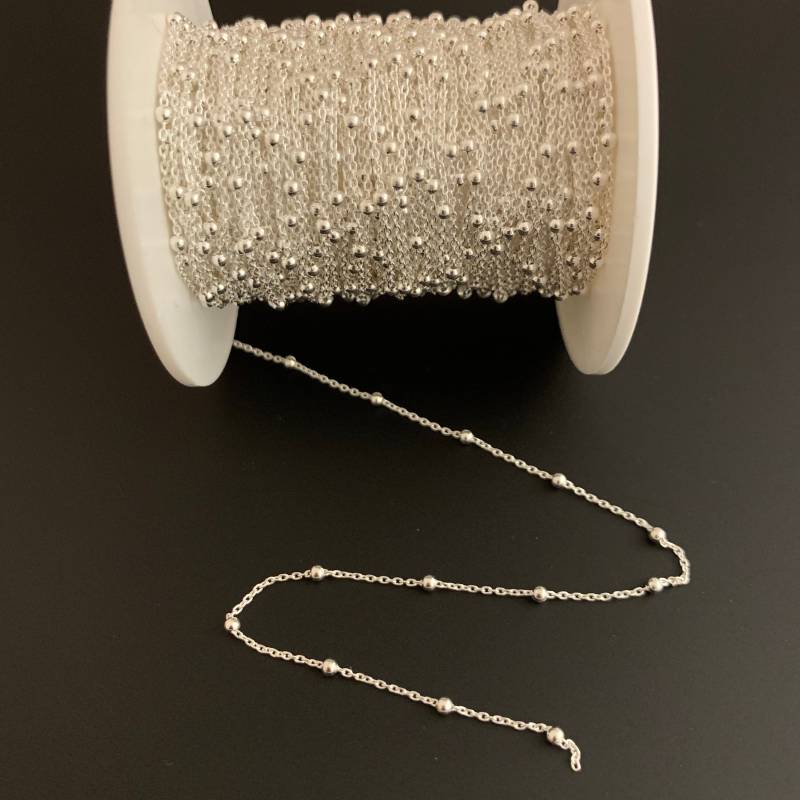 sterling Perlen Kette Silber Kette, Halskette, Ketten, Lange Satelliten | Chn55Ss von BEADPRIDE