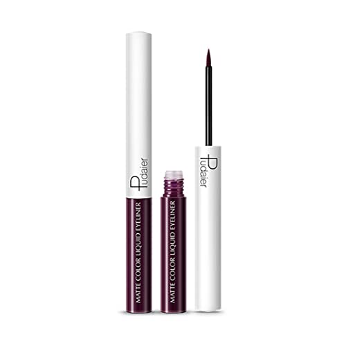 1pc Matt flüssiger Eyeliner farbenfroher Eyeliner Stift wasserdichte hochpigmentierte Augen Liner lange anhaltende schmudgedes Augen Make-up hellfarben von BEAHING