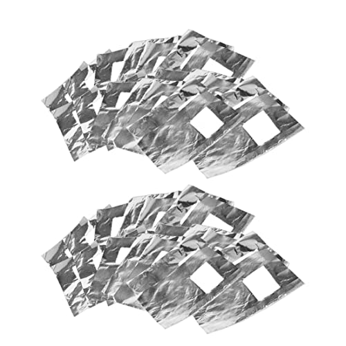 Nagelfolie Gel Wraps Politur Remover Nagelentferner Wraps Pads Aluminiumfolie Kunst aus Acrylentfernung Make -up -Werkzeug Silber 100pcs Nagelfolie Gel Wraps von BEAHING