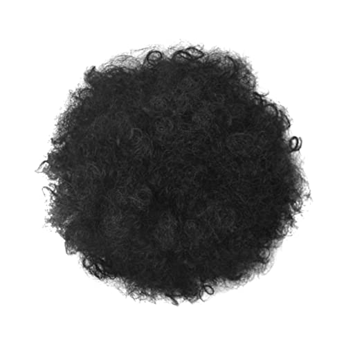 Pferdeschwanz Haarstück Afro Puff schwarz versaugendes lockiges Haarbrötchen Synthetische Haarstücke für Frauen Pferdeschwanz Haarverlängerung von BEAHING