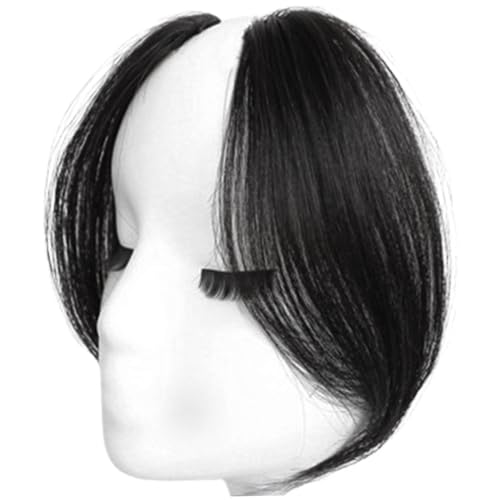 Seitenball -Clip in menschlichem Haar, Seitenball -Clip in menschlichem Haar 2pcs auf Frauen 9, 8 Zoll für Mädchen, Natural Schwarz von BEAHING