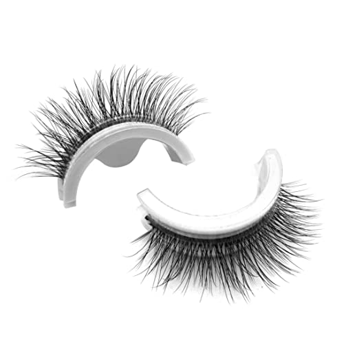Selbstkleber Wimpern wiederverwendbares 3D -Make -up Wimpern Self Stick False Fake Wimpern für Frauen Mädchen Augen Make -up Tool 1Pair Style3 Selbstklebstoff Wimpern von BEAHING