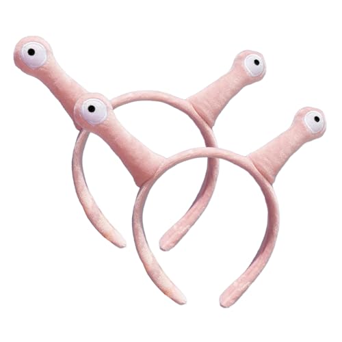 BEAHING 2pcs Süßes lustiges Schneckenkostüm weiche Plüschschuiten Kostüm Elastic Cartoon Tier Ohren Stirnband für Erwachsene Kinder Style 2 Schnecke Stirnband von BEAHING