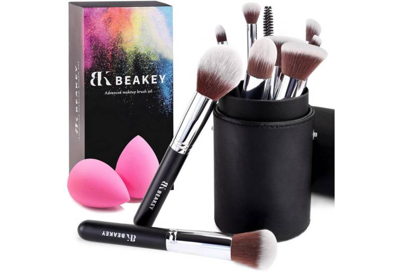 BEAKEY Kosmetikpinsel-Set Professionelles Foundation Make up Premium-Set, Puderpinsel Lidschatten Blush Schminkpinsel Set Beauty Schwamm von BEAKEY