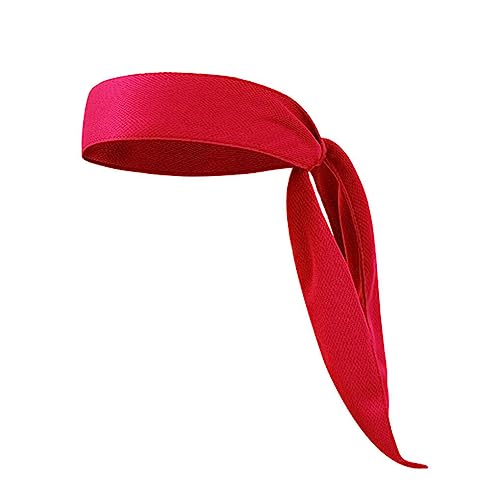 BEALIFE Stirnband Rutschfest Gute Fixierung Sanfte Passform Endothermischer Sportschal Klassisches Kopftuch Feine Einfassung Schweißabsorption, Rot von BEALIFE