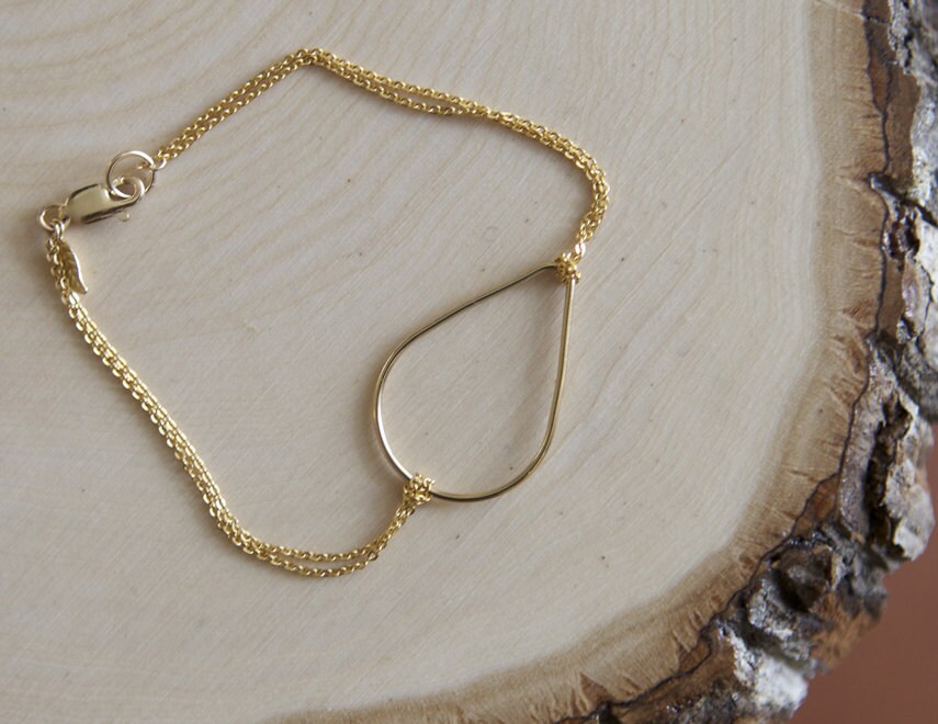 14K Gold Tropfen Armband 14K Gold Tropfen Armband von BEANandBEAN